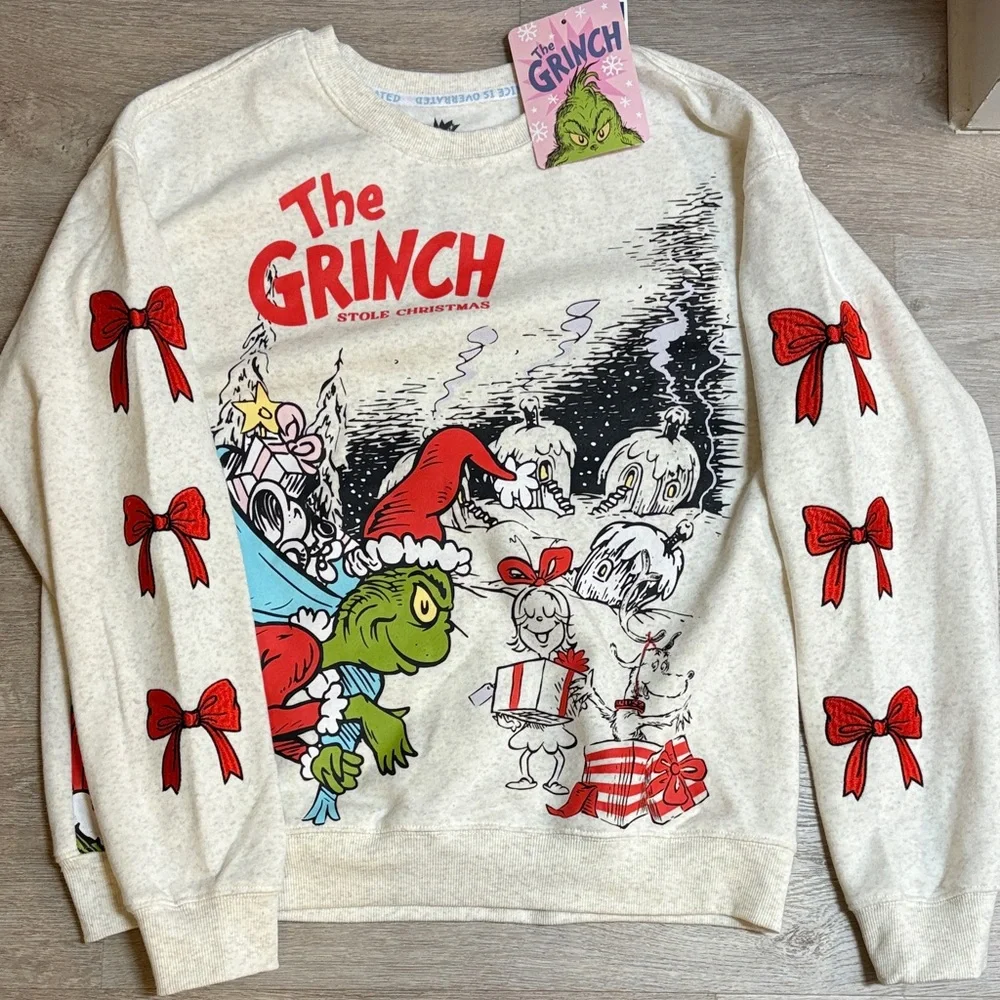 The Grinch Stole Christmas Sweater - Red and Cream - Picture 1 of 1